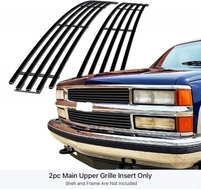 Chevy Suburban 1994-1999 Black Replacement Billet Grille Insert