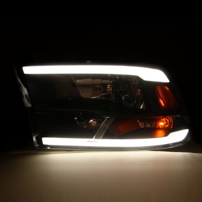 Dodge Ram 2009-2018 Black LED DRL Headlights