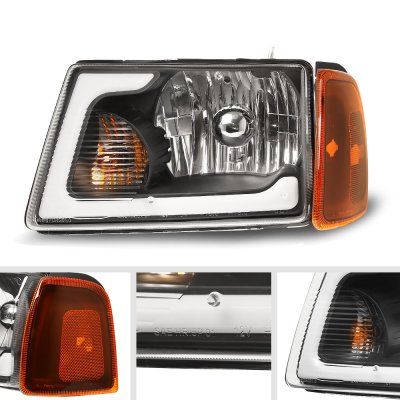 Ford Ranger 2001-2011 Black LED DRL Headlights Set