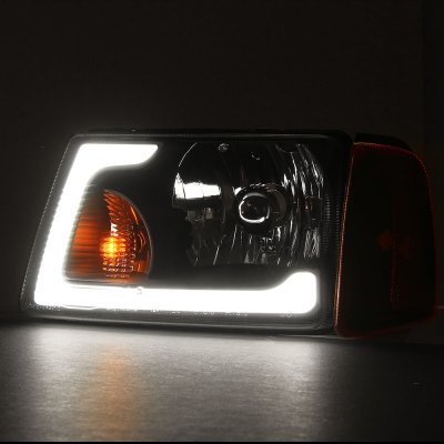 Ford Ranger 2001-2011 Black LED DRL Headlights Set