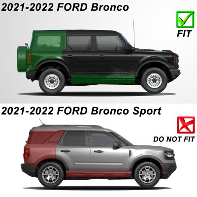Ford Bronco 4 Door 2021-2022 Black Nerf Bars Drop Step