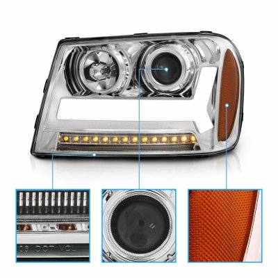 Chevy TrailBlazer LT 2006-2009 LED DRL Projector Headlights