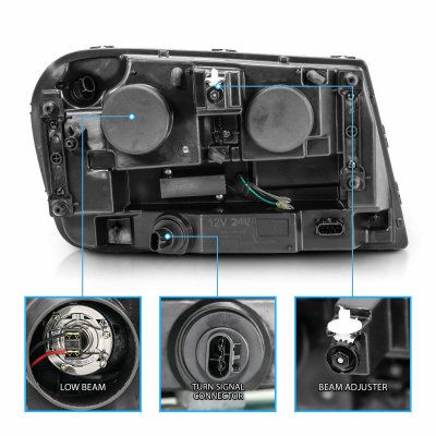 Chevy TrailBlazer LT 2006-2009 LED DRL Projector Headlights