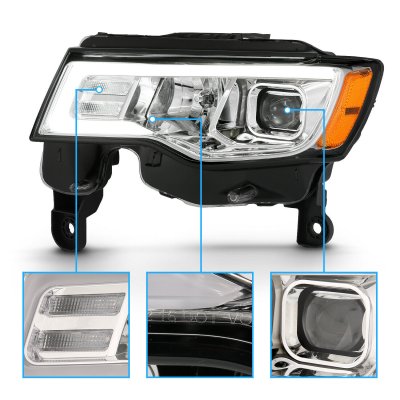 Jeep Grand Cherokee 2017-2019 Projector Headlights LED DRL Switchback Signals