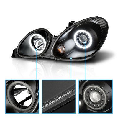 Lexus GS300 1998-2005 Black Halo Projector Headlights