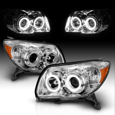 thumbnail image 2 of Happy19star Projector Headlights For Toyota 4Runner (2006-2009) – Pair Left+Right, Chrome Housing, DOT/SAE Certified 2 of 3
