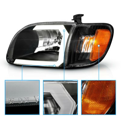 4pc LED Headlight Bulbs For Toyota Tundra 2000-2006 | Hi/Lo Beam H4/9003 + Fog Light H10/9145 6000K White