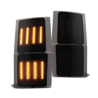 Chevy Tahoe 1995-1999 Black Smoked LED Side Marker Parking Lights