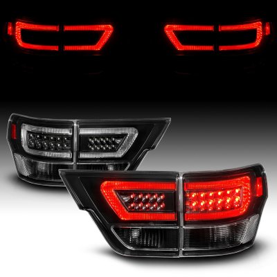 Jeep Grand Cherokee 2011-2013 Black Tube LED Tail Lights