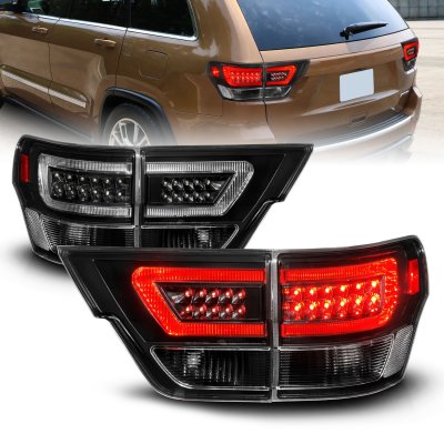 Jeep Grand Cherokee 2011-2013 Black Tube LED Tail Lights