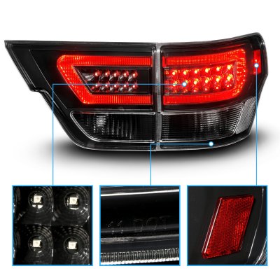Jeep Grand Cherokee 2011-2013 Black Tube LED Tail Lights