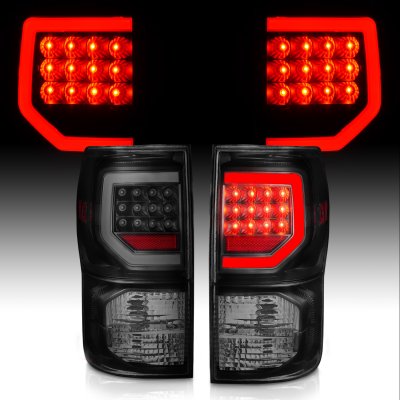 Toyota Tundra 2007-2013 Black Smoked LED Tail Lights Tube