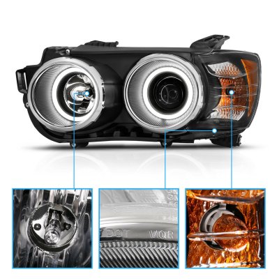 EAGLE EYES Dual CCFL Halo Projector Headlights For 2012-2014 Chevy Sonic – Black Housing