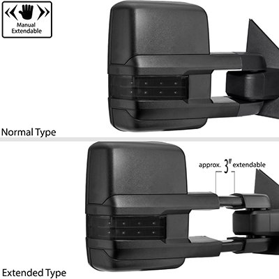 Ford F150 2004-2008 Tow Mirrors Smoked LED Lights Power Heated