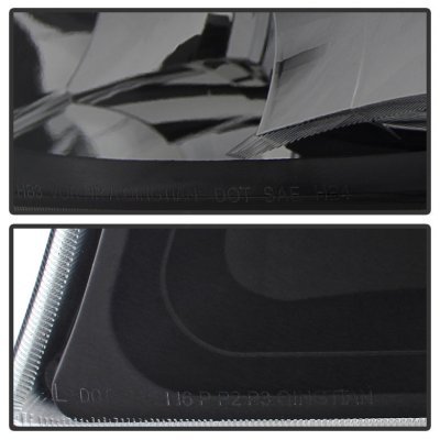 Chevy Avalanche 2003-2006 Black Smoked Headlights Bumper Lights