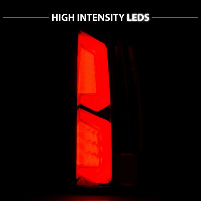 Chevy Suburban 2015-2020 Chrome LED Tail Lights Tron Style