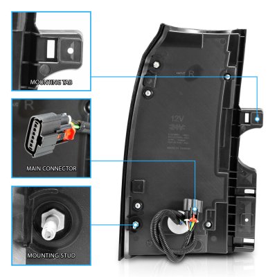 GMC Yukon 2015-2020 Smoked LED Tail Lights Redline