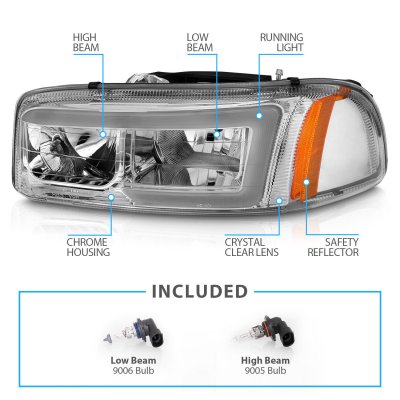 GMC Yukon 2000-2006 Headlights LED DRL