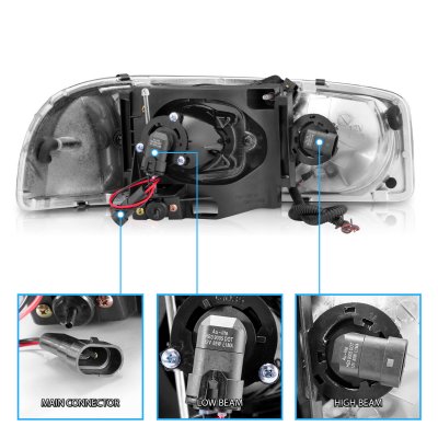 GMC Sierra 2500HD 2001-2006 Projector Headlights DRL LED