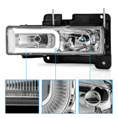 Chevy 2500 Pickup 1988-1998 Headlights C-Tube DRL