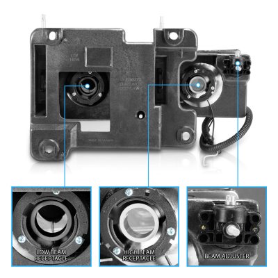 Chevy Suburban 1992-1999 Headlights C-Tube DRL