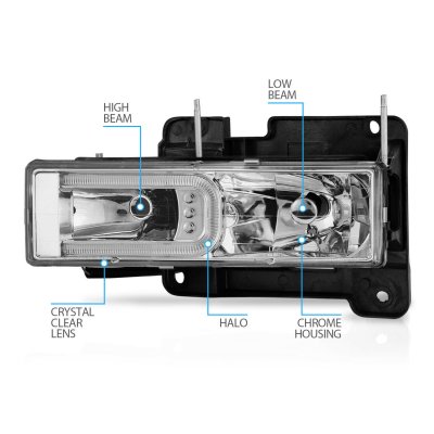Chevy Suburban 1992-1999 Headlights C-Tube DRL
