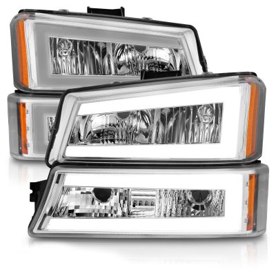 Chevy Silverado 2003-2006 Headlights Set LED DRL