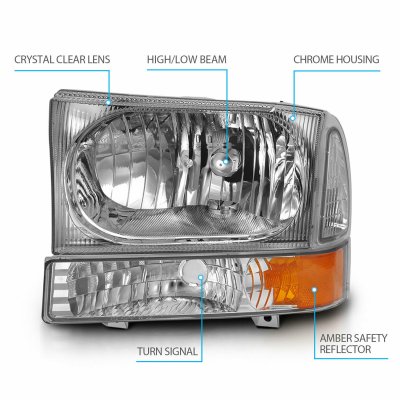 Ford F350 Super Duty 1999-2004 Headlights Set