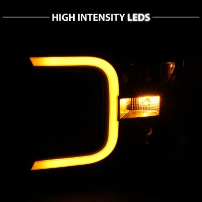 Ford F150 2018-2020 Black Projector Headlights DRL Switchback Signals