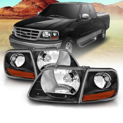 Ford Expedition 1997-2002 Black Headlights Corner Lights