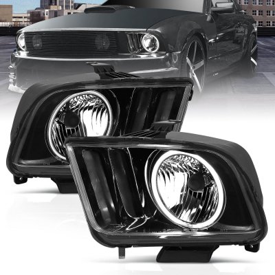 Ford Mustang 2005-2009 Black Halo Headlights