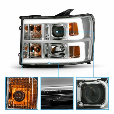 GMC Sierra Denali 2008-2013 Projector Headlights DRL