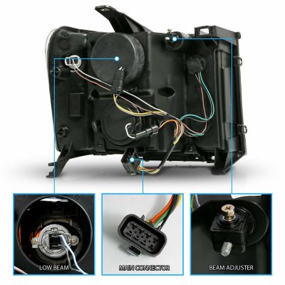 GMC Sierra Denali 2008-2013 Projector Headlights DRL