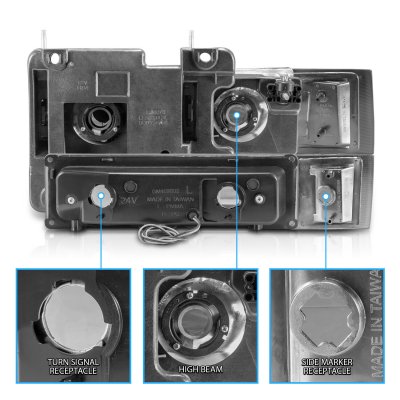 Chevy 1500 Pickup 1994-1998 Headlights Bumper Lights DRL