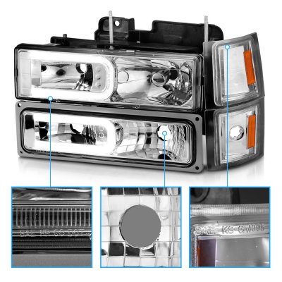 1994 Chevy Blazer Full Size Headlights Bumper Lights DRL