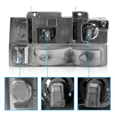 Chevy 3500 Pickup 1994-1998 Halo Headlights Set