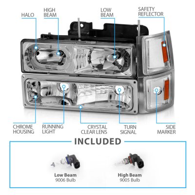 Chevy Suburban 1994-1999 Halo Headlights Set