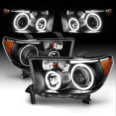 Toyota Sequoia 2008-2017 Black Projector Headlights LED Halo