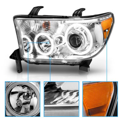 Toyota Sequoia 2008-2017 Projector Headlights LED Halo