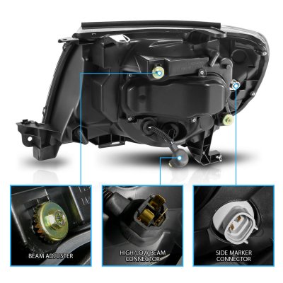 Toyota Tacoma 2005-2011 Black Projector Headlights DRL Switchback Signals
