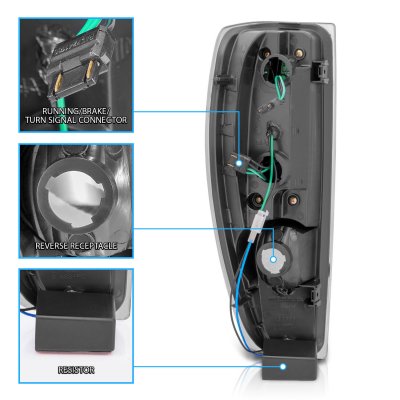 GMC Canyon 2004-2012 LED Tail Lights Black