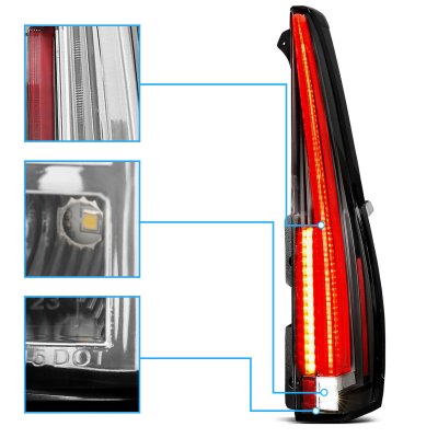 Chevy Suburban 2007-2014 Clear Full LED Tail Lights Conversion