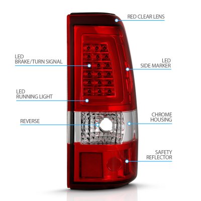 Chevy Silverado 1500HD 2003-2006 LED Tail Lights Tube