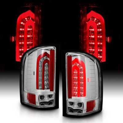 Chevy Silverado 2500HD 2007-2014 Chrome LED Tail Lights
