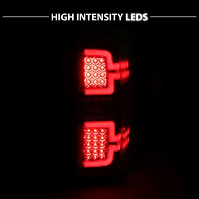 GMC Sierra 3500HD Dually 2015-2019 Black LED Tail Lights DRL Tube