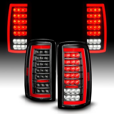 GMC Yukon 2000-2006 Black Full LED Tail Lights Tube