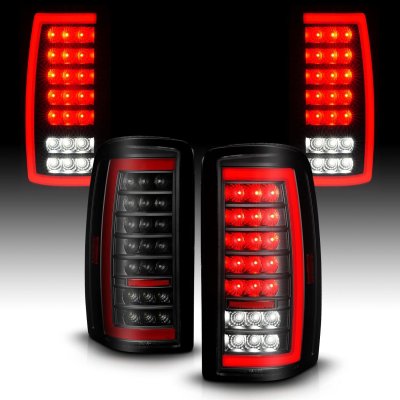 Chevy Suburban 2000-2006 Black Smoked Full LED Tail Lights Tube