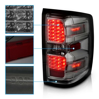 Superbautoparts Smoke LED Tail Lights For Chevy Silverado 1500 / 2500HD / 3500HD (2007-2014) – Pair