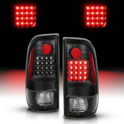 Ford F150 1997-2003 Black LED Tail Lights