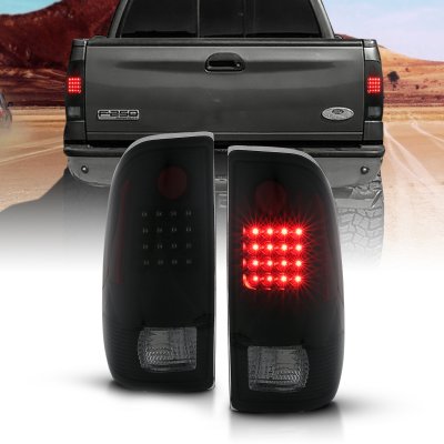 Ford F450 Super Duty 1999-2007 Black Smoked LED Tail Lights